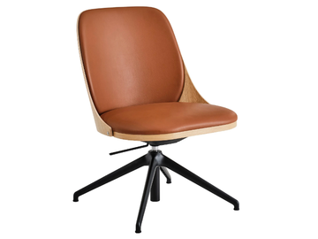 SANDER CONFERENCE - Swivel trestle-based height-adjustable leather chair by Karl Andersson - view 3